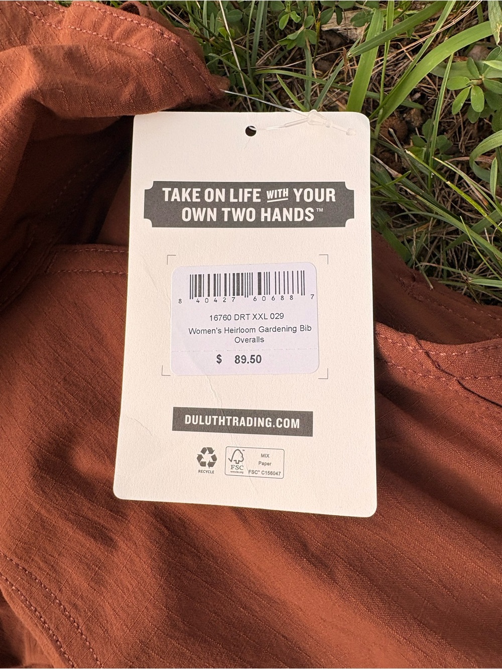 NWT Duluth Trading Co Rust-Brown Women's Gardening Bib Overalls 🪴 - Picture 3 of 7